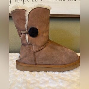 UGG Bailey Button Tan Suede Boots